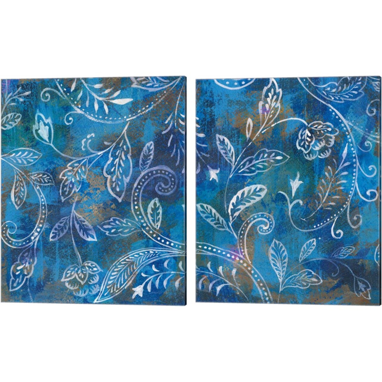 Exotic Elegance Diptych by Danhui Nai 12" x 15" Canvas Wall Art (Set of 2)